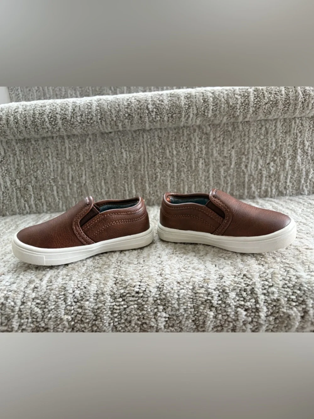 Simple Joys by Carter's Jack brown slip-on sneakers. Toddler size 5.